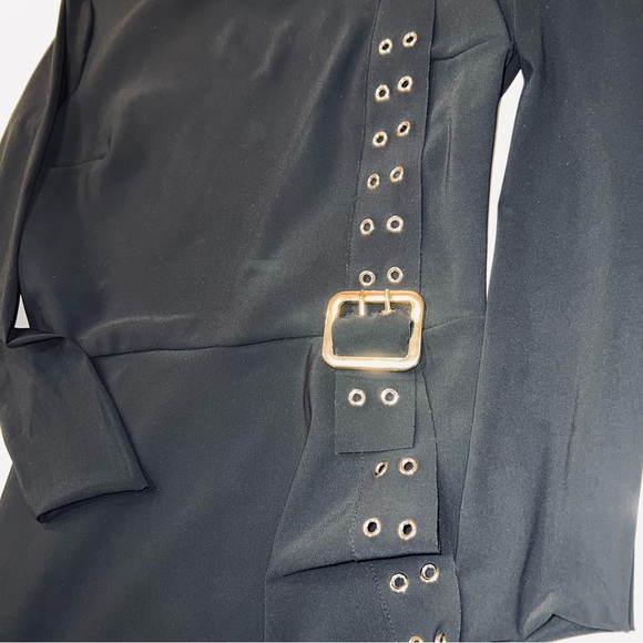 CHIARA BONI LA PETITE ROBE Cibeles 3/4 Sleeve Draped Sheath Dress BNWT SZ6 - Picture 10 of 12